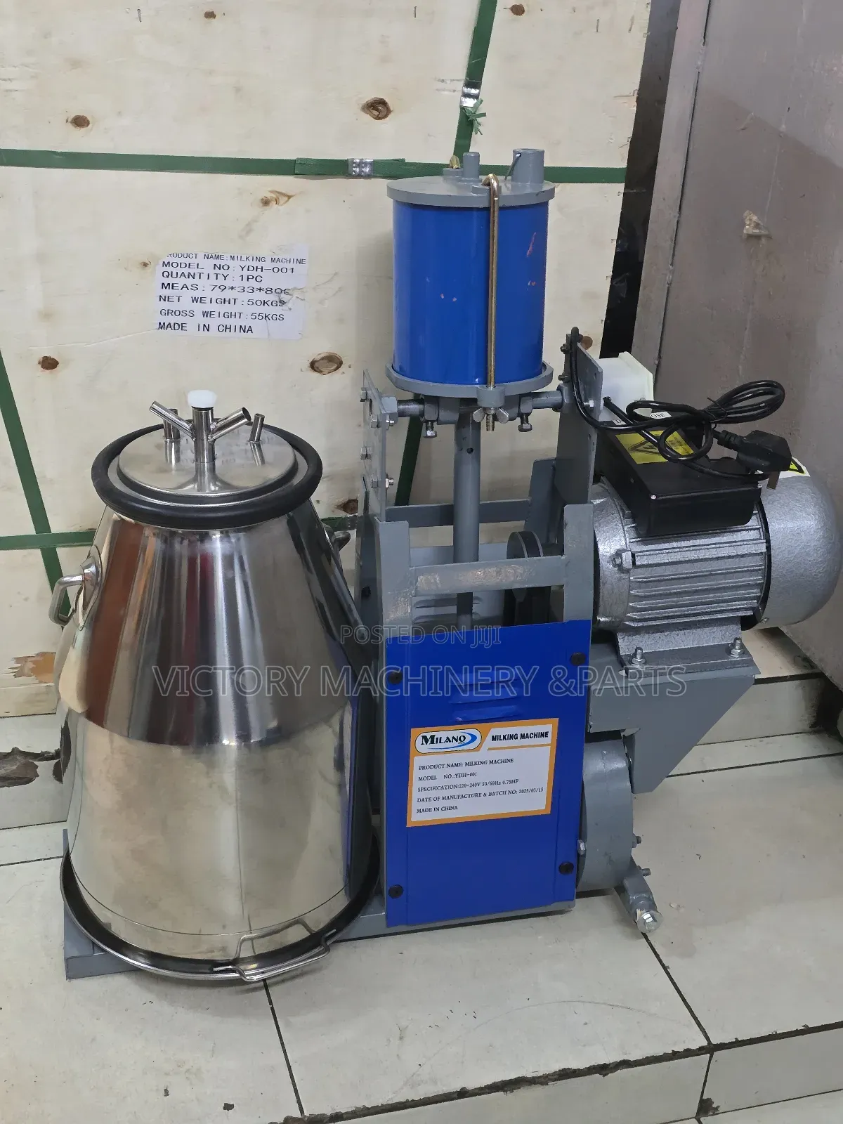 Ydh 001 Milano Italia Milking Machine Single Bucket /Single Barrel Cow