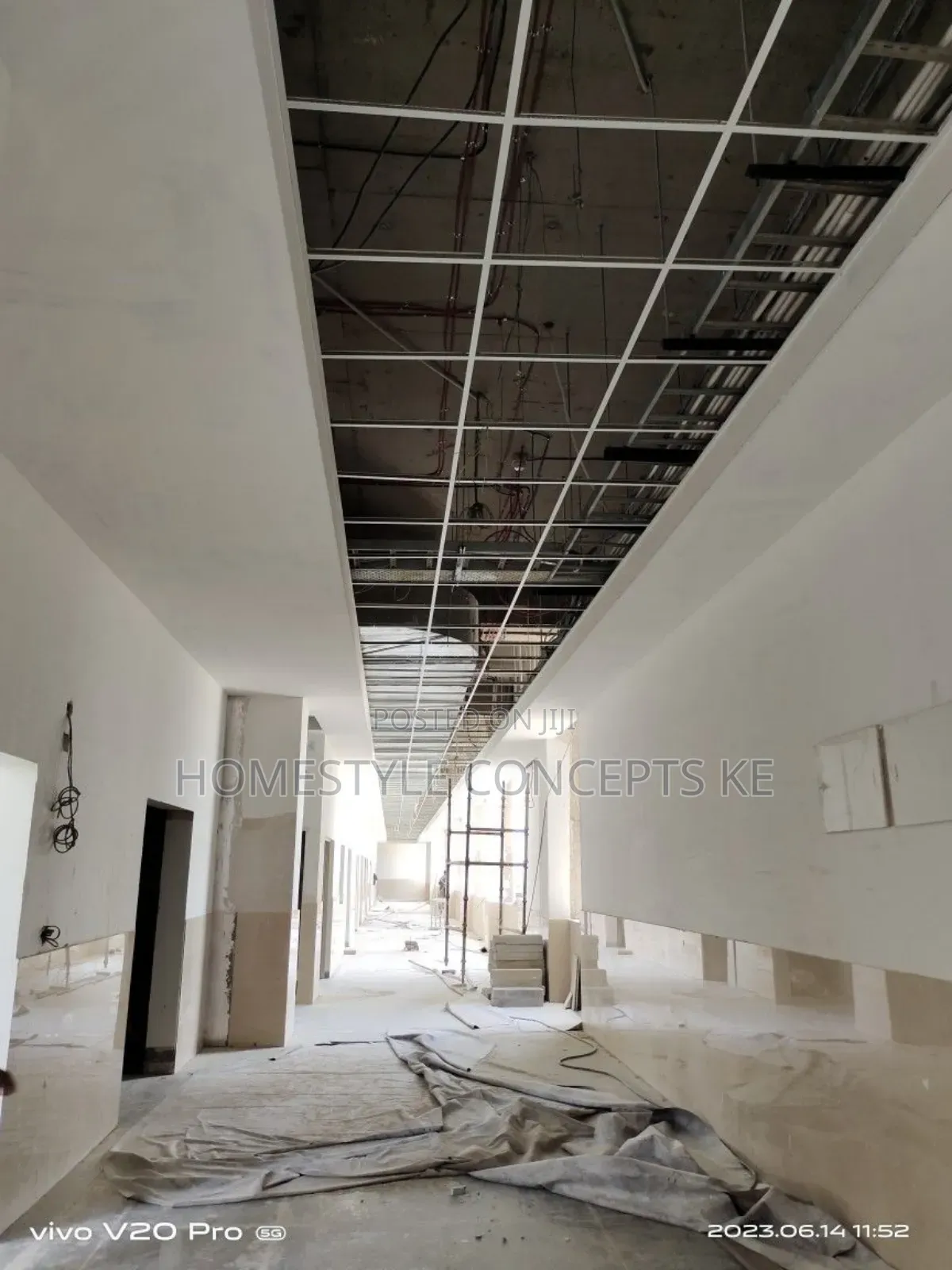 Modern Acoustic Tile Suspended Ceiling Panels Office Interior Design
