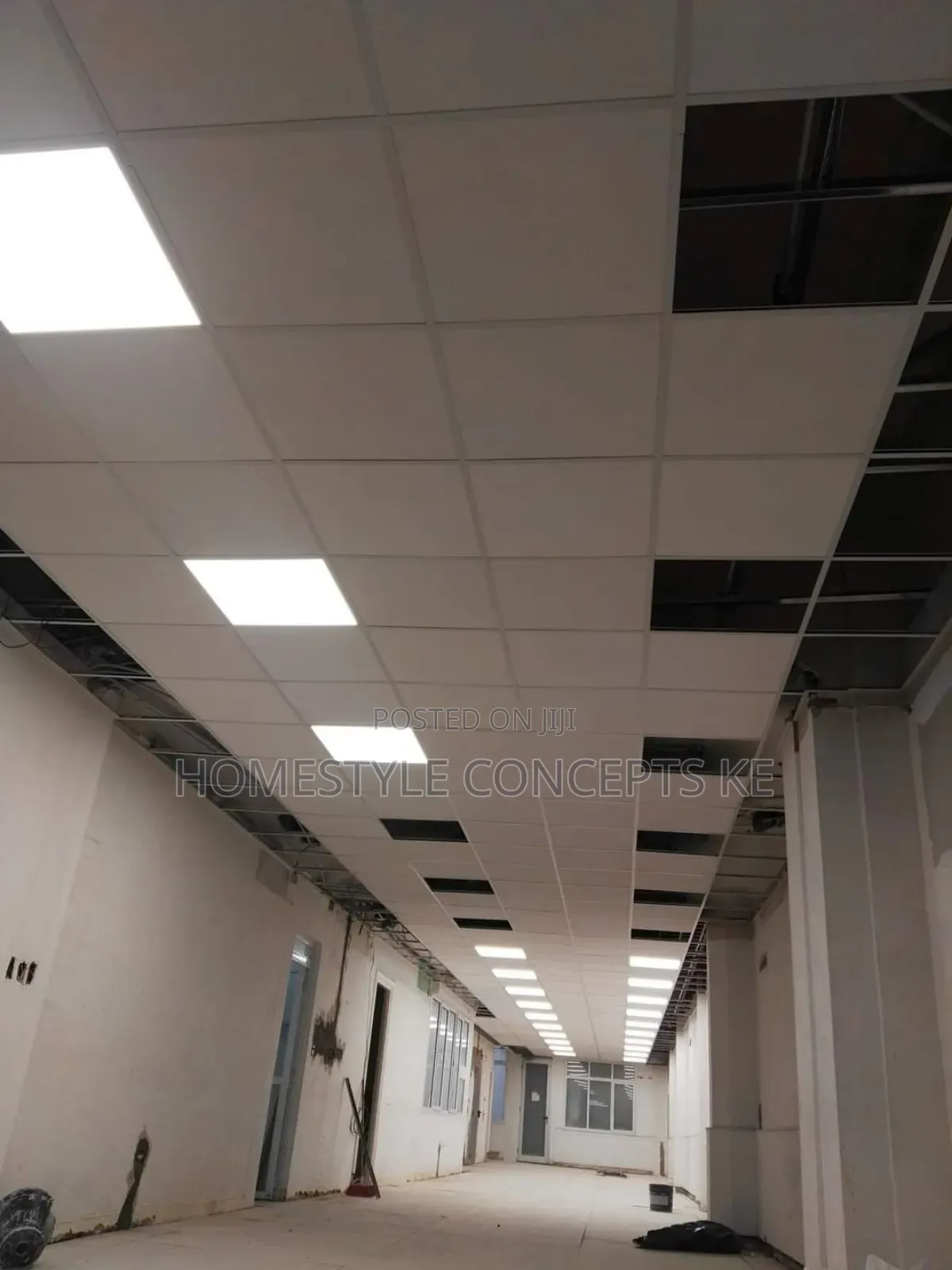 Office Interior Partition Acoustic Ceilings Design Lighting