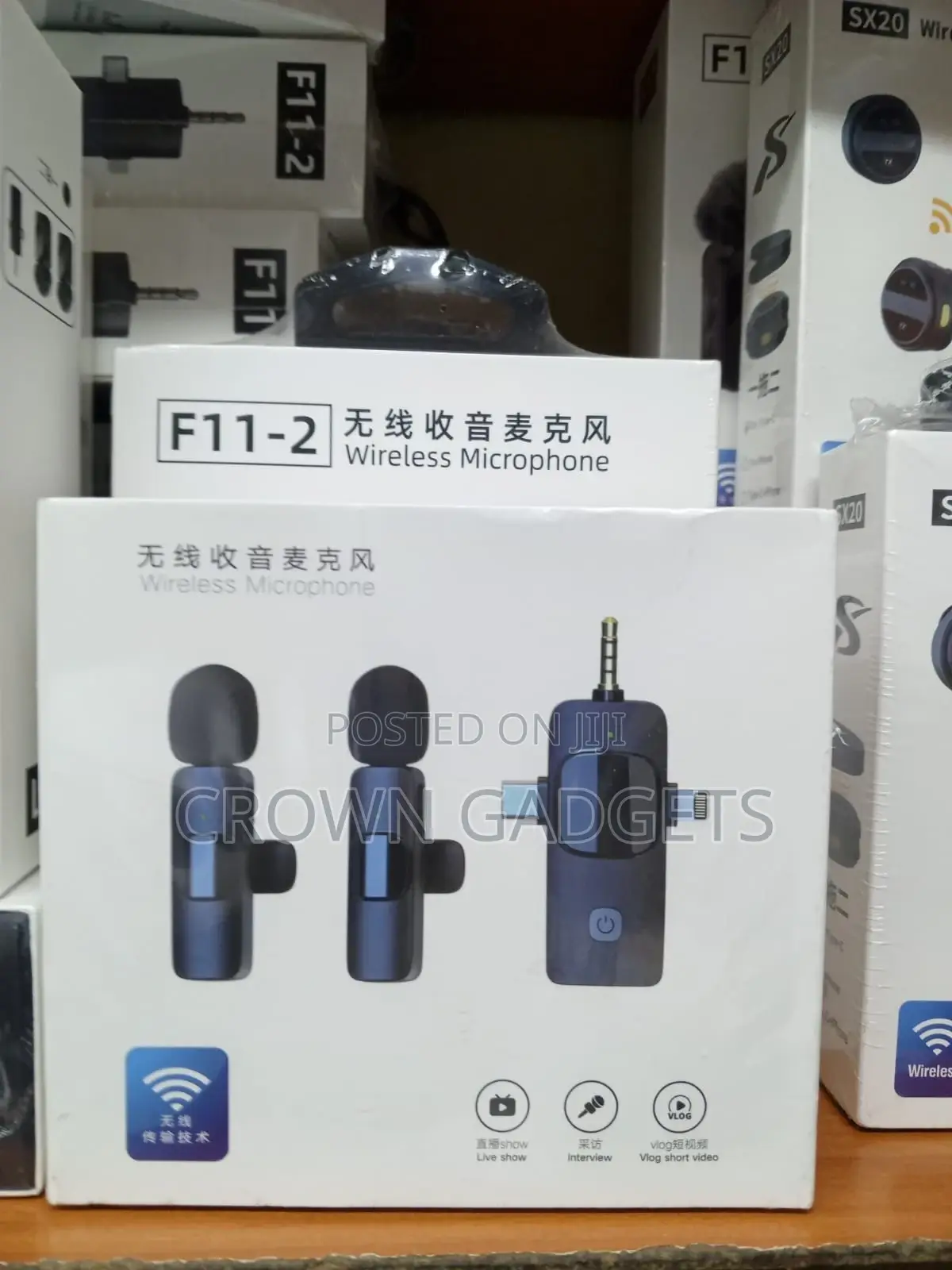 3-in-1 Wireless Lavalier Mic Set for Phone, Camera Laptop