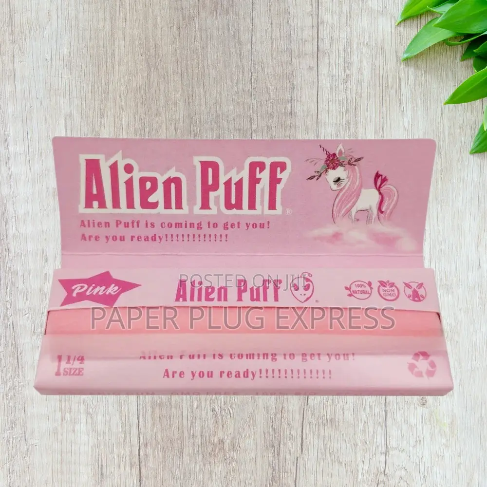 Alienpuff 1 1/4 Size Pink Rolling Paper