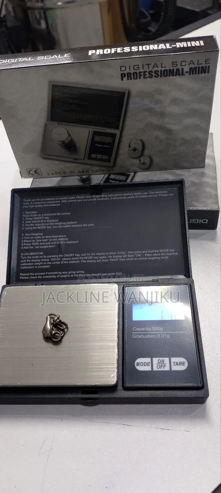 Pocket Scale 500g/ 0.01g Digital Weighing Scale
