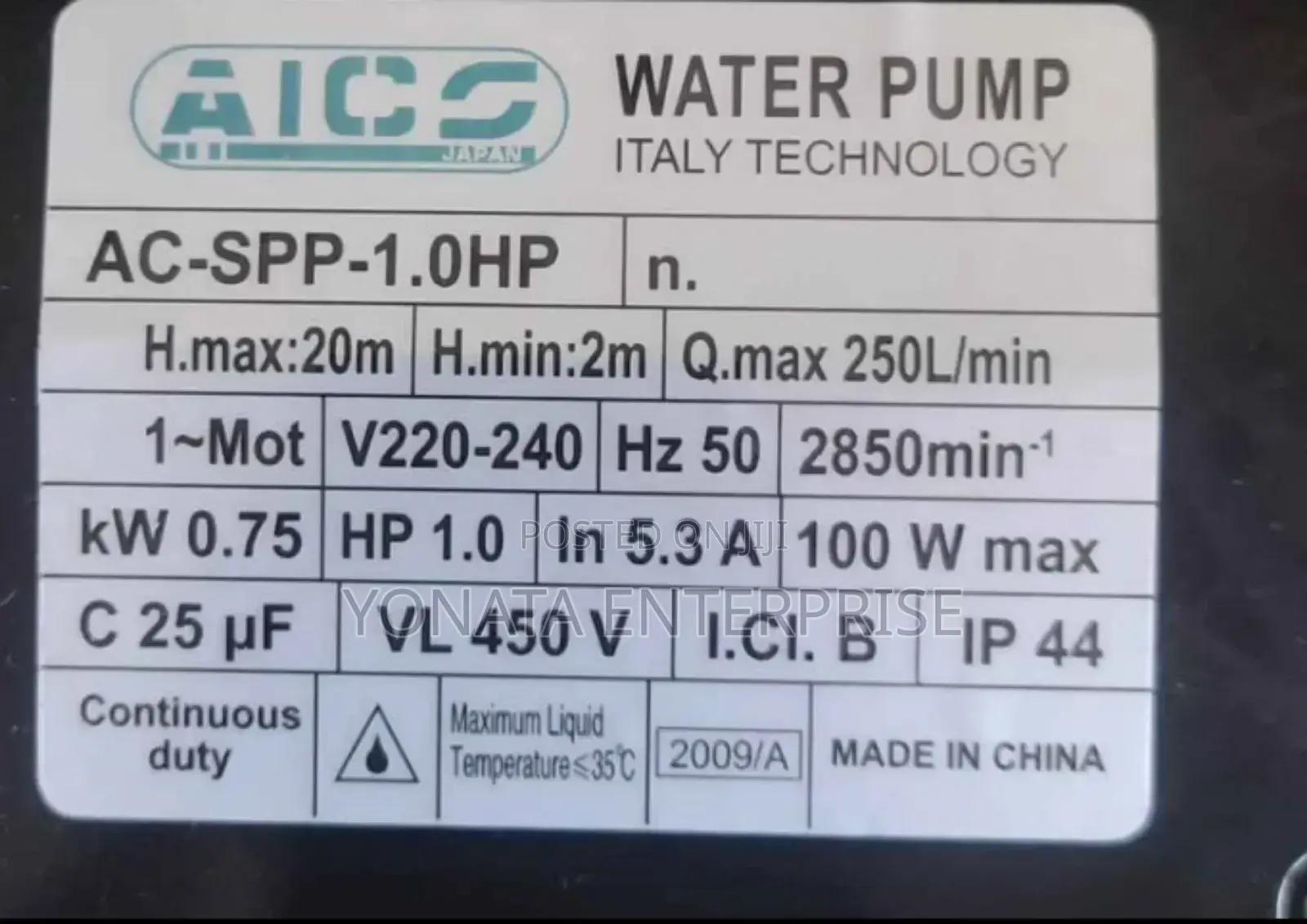 1hp Swimming Pool Water Pump