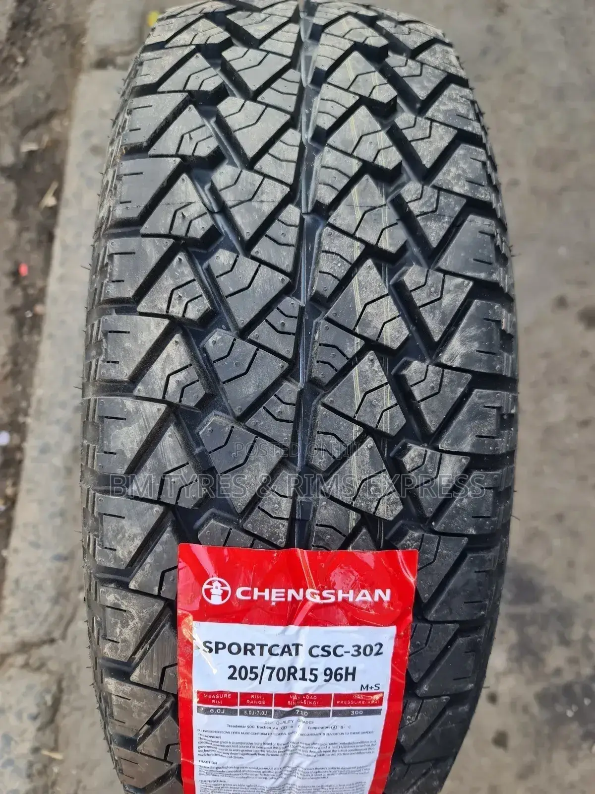 205 /70 R15 Chengshan Tyres (All Terrrain)