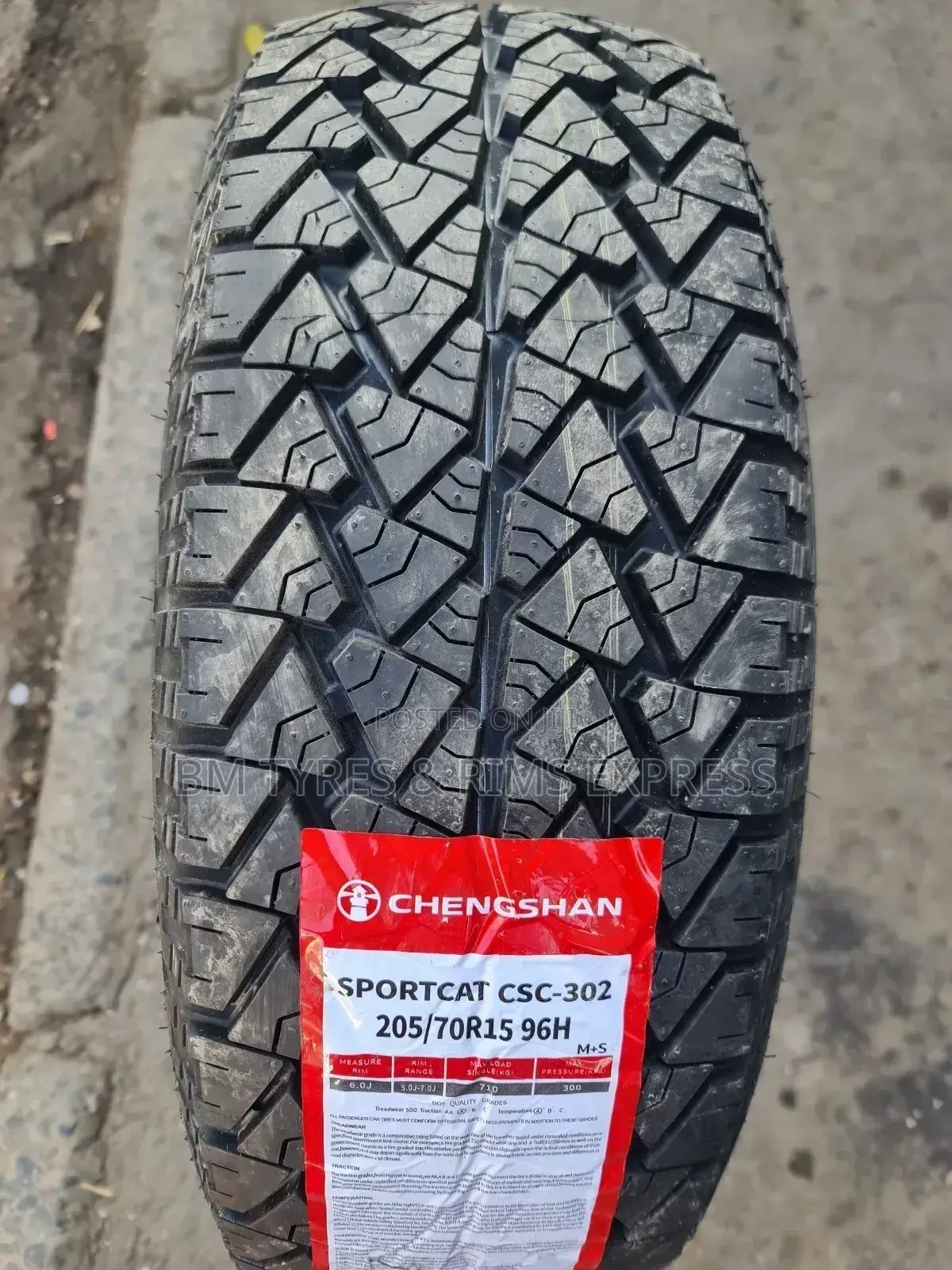 205 /70 R15 Chengshan Tyres (All Terrrain)
