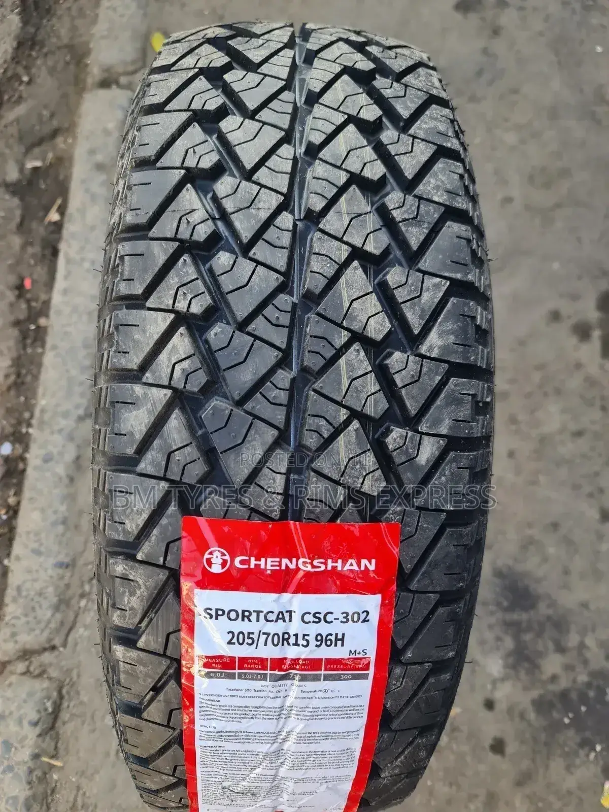 205 /70 R15 Chengshan Tyres (All Terrrain)