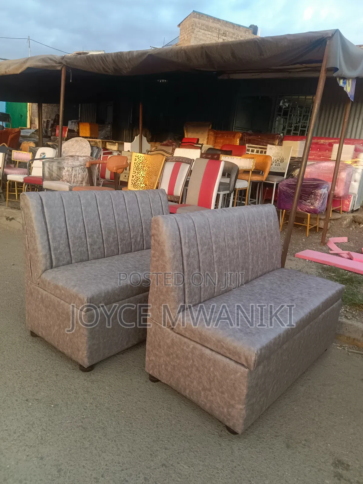 Light Grey Restaurant Couches or Waiting Couch 