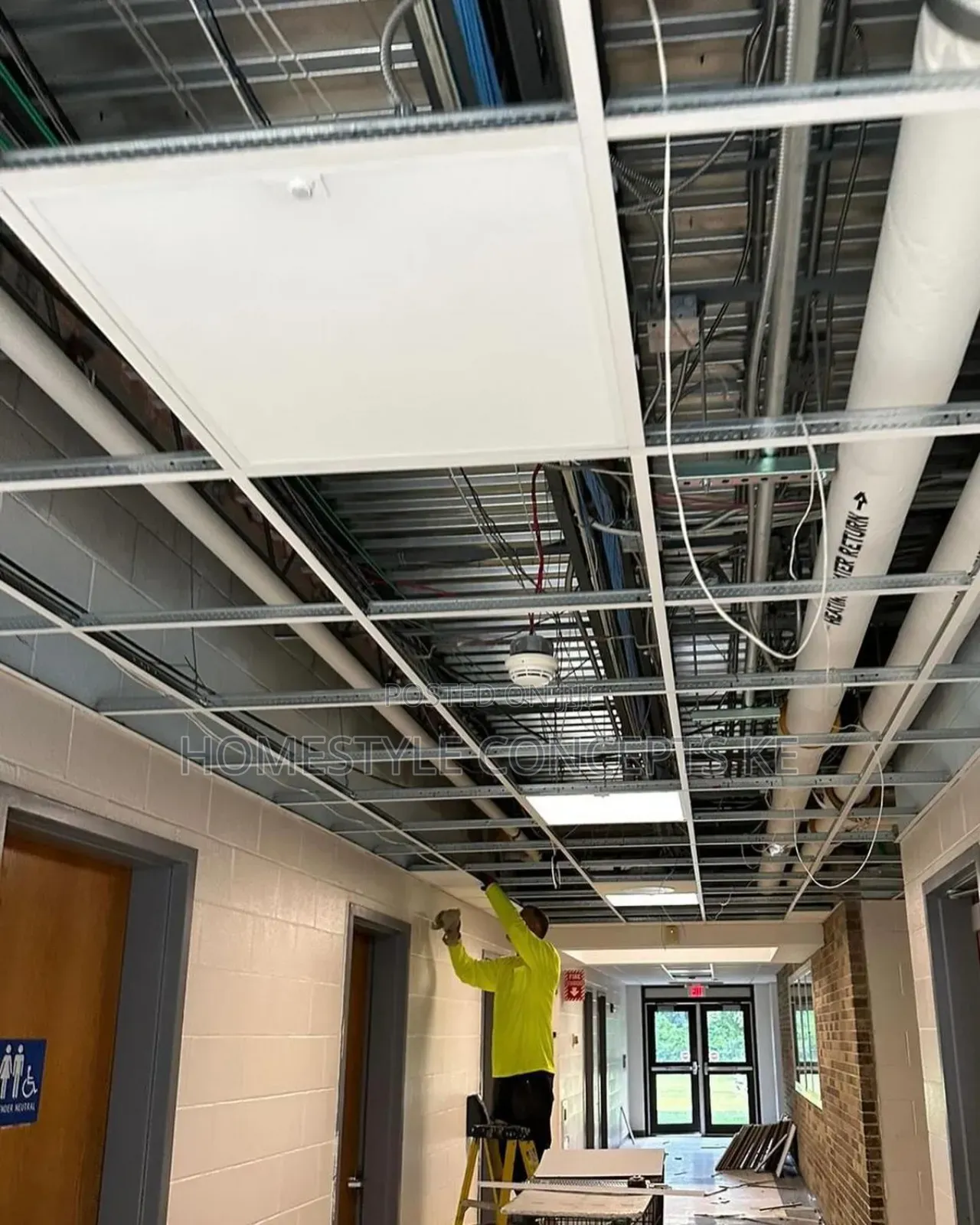 Office Interior Lighting and Designs Acoustic Ceilings