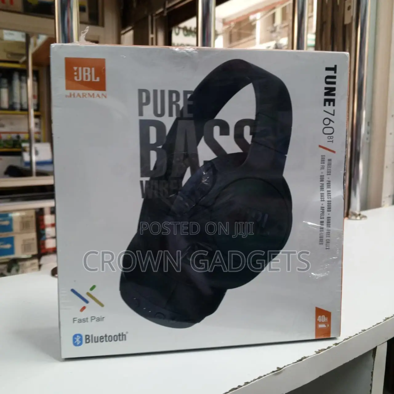 JBL 760bt Pure Bass Bluetooth Headphones With Mic Fast Charge