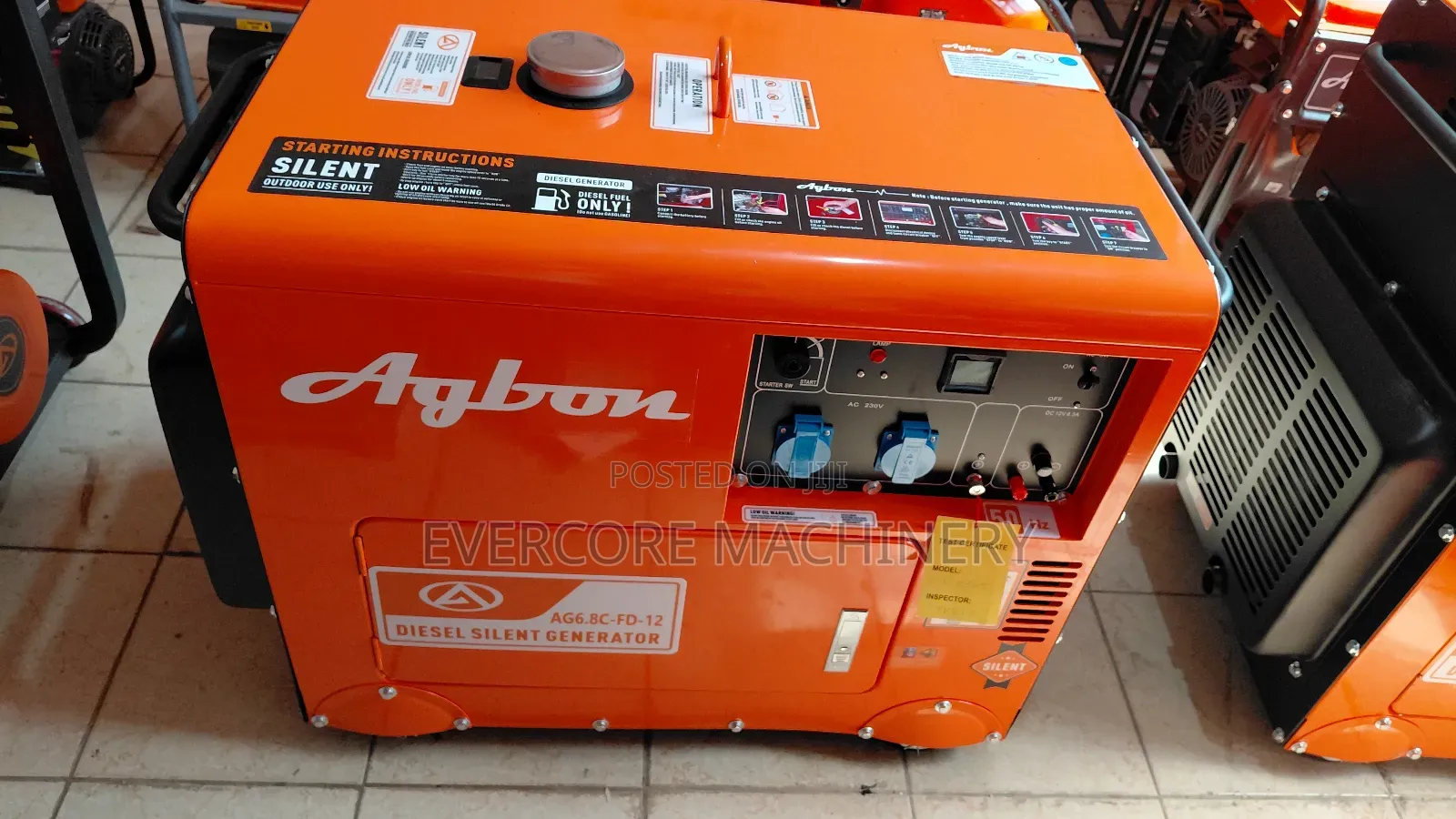 Diesel 6.5kva Silent Generator Single Phase.