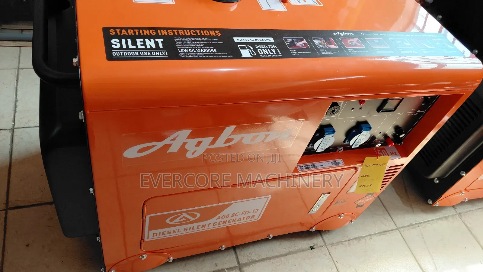 Diesel Silent Generator 6.5kw Single Phase Generator.