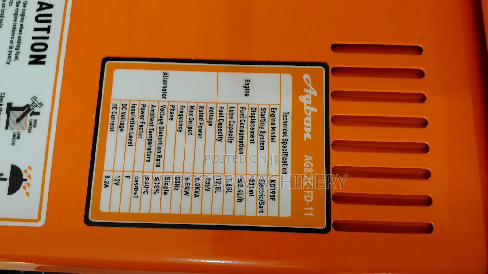 Diesel Silent Generator 6.5kw Single Phase Generator.