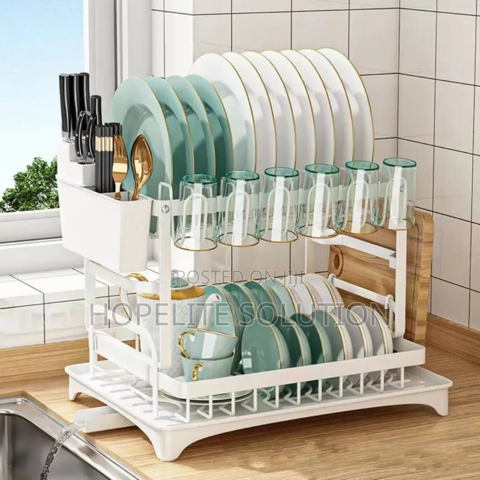 2 Layer Carbon Steel Coated Dish Rack