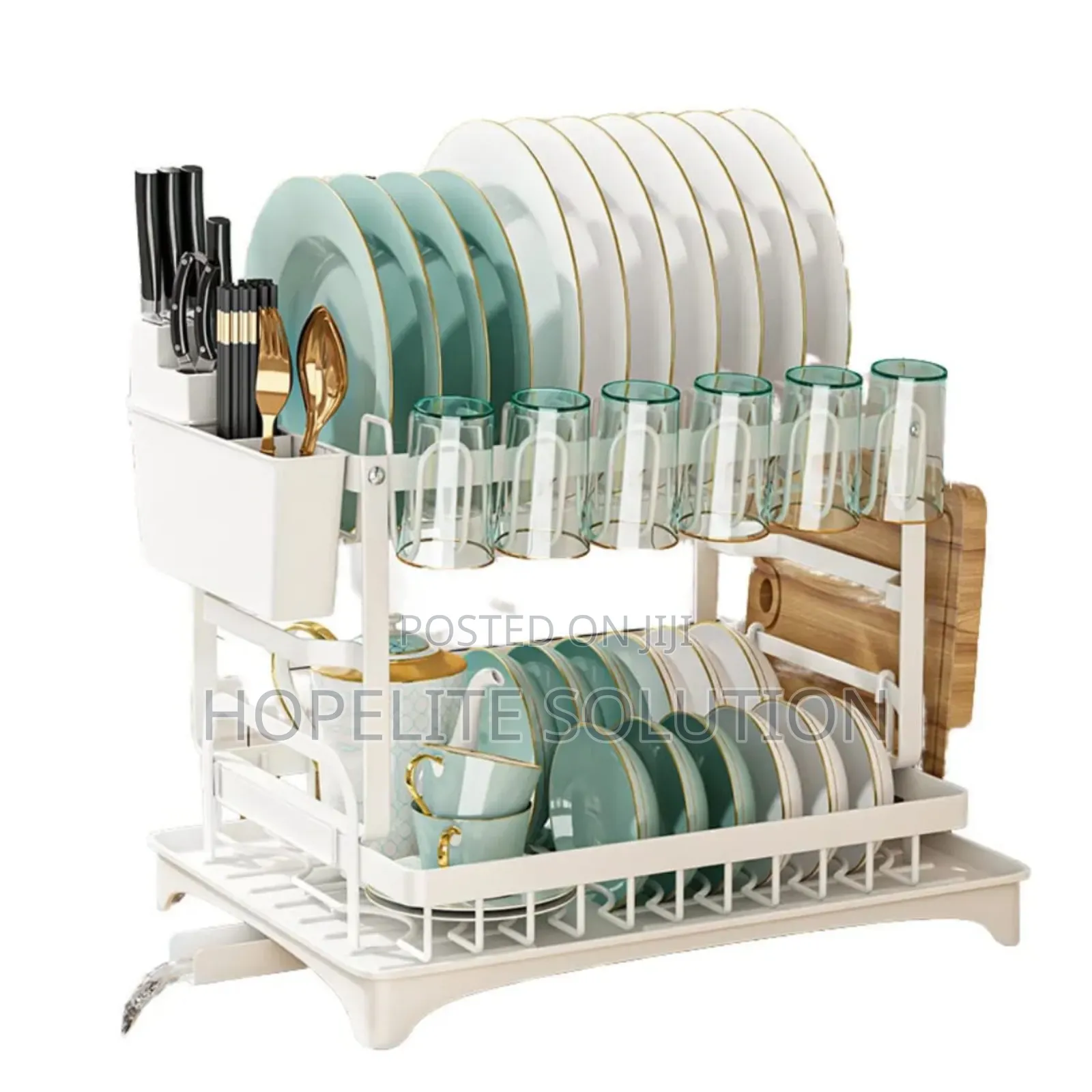 2 Layer Carbon Steel Coated Dish Rack