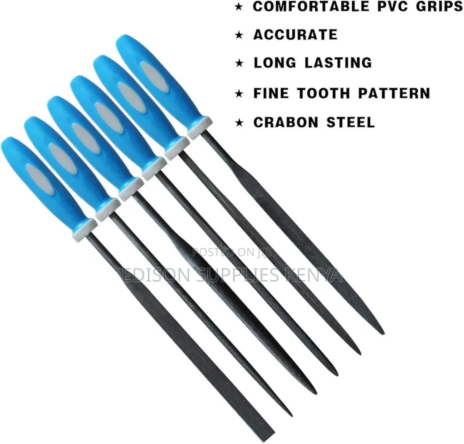 6pcs File Set Needle Files (Different Sizes) Steel Wood Filing Needles