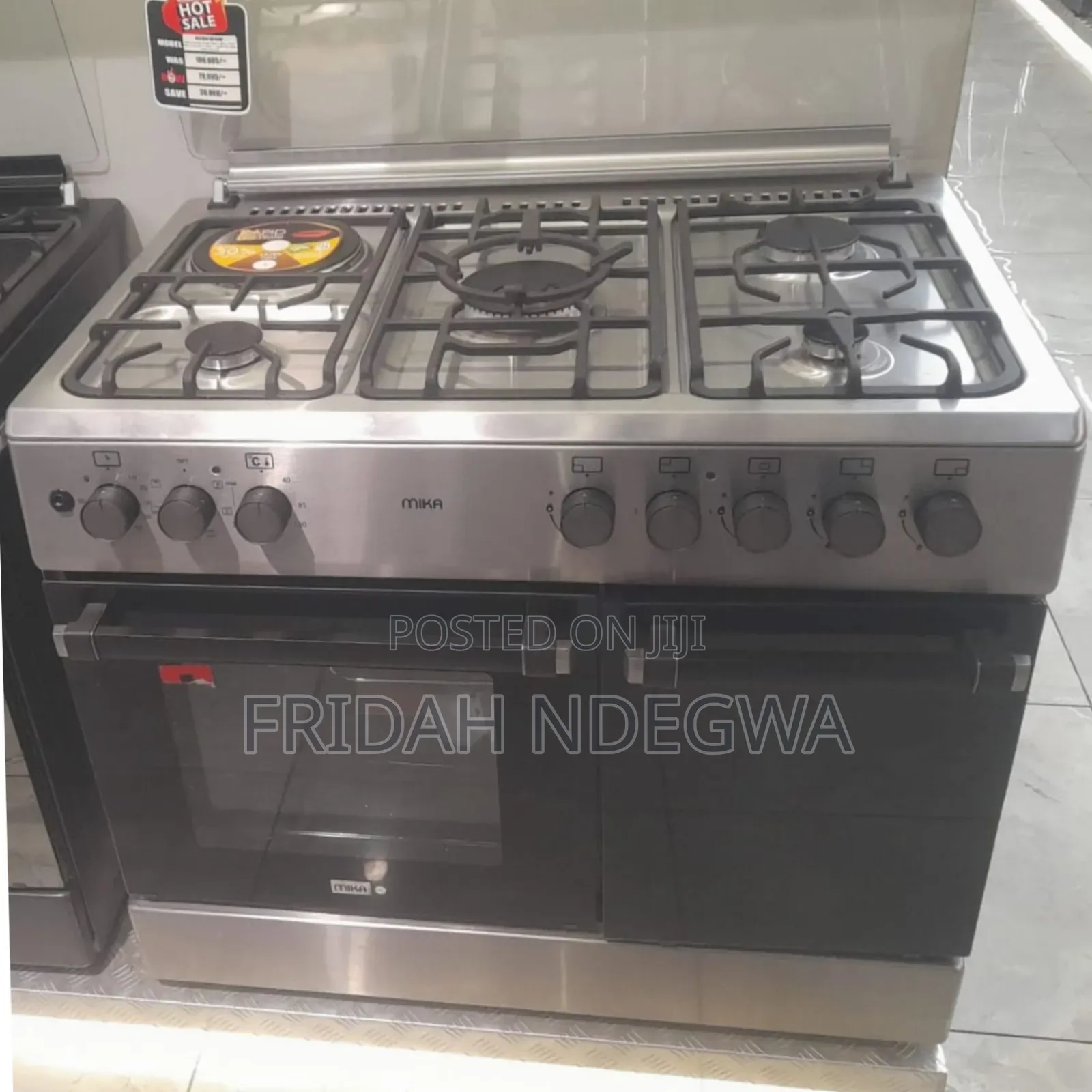 *Mika Standing Cooker,90cmx60cm, 4 Gas Pool Jet Burners