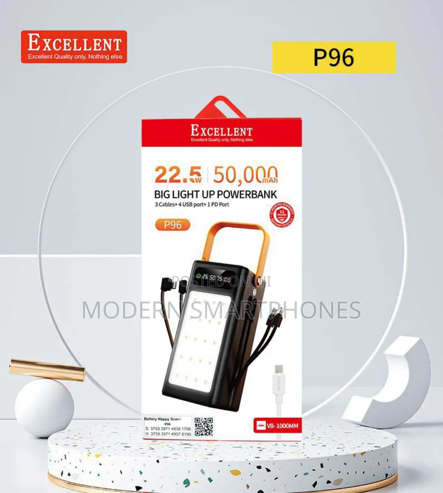 Original 50000mah Excellent Powerbank Fast Charging Power Bank