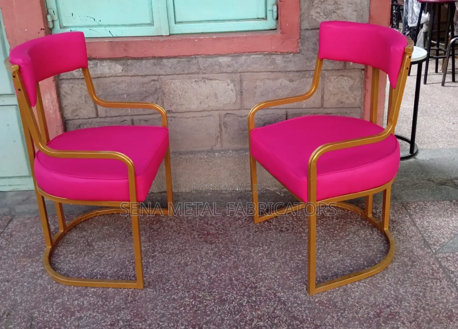 Wing Metal Armchair With Powdercoating Finish.