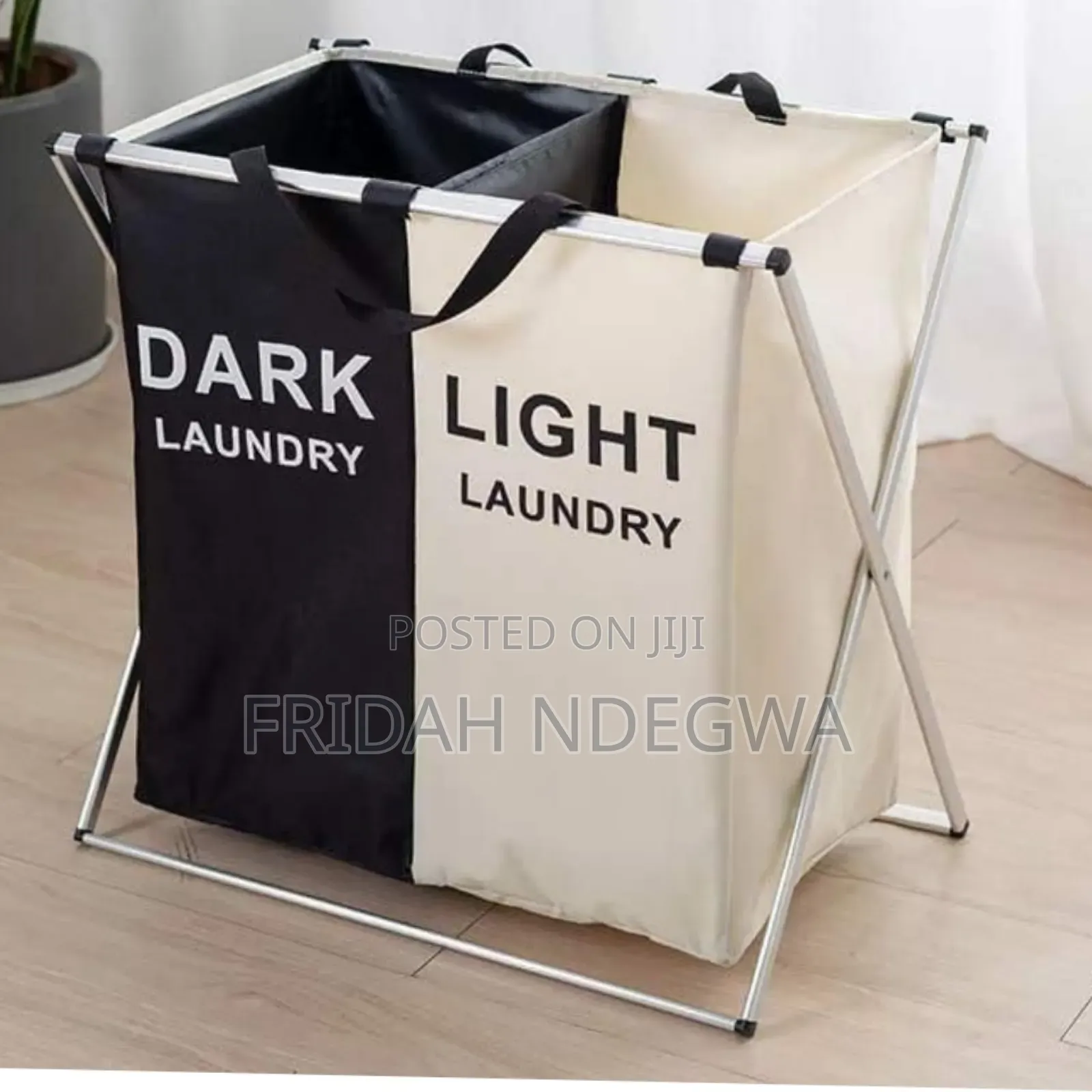 2 Compartment Foldable Laundry Basket