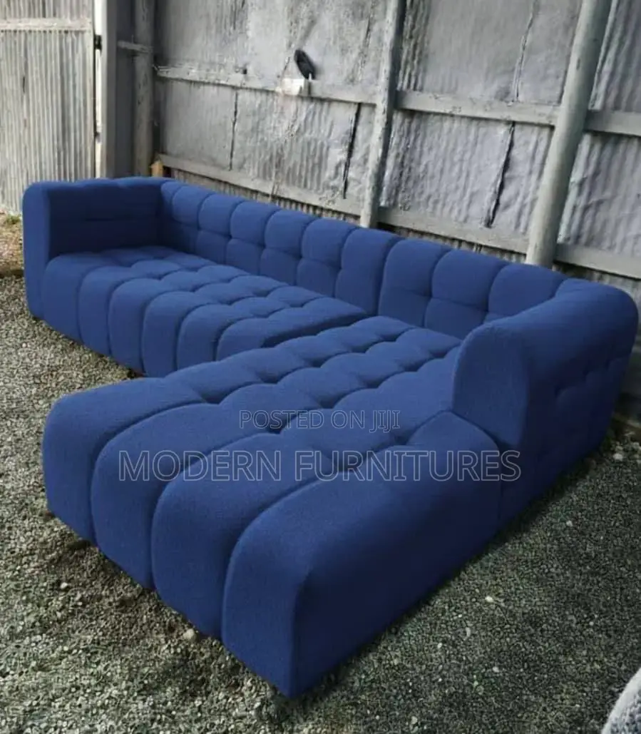 Classy Blue Bubble L Sofa