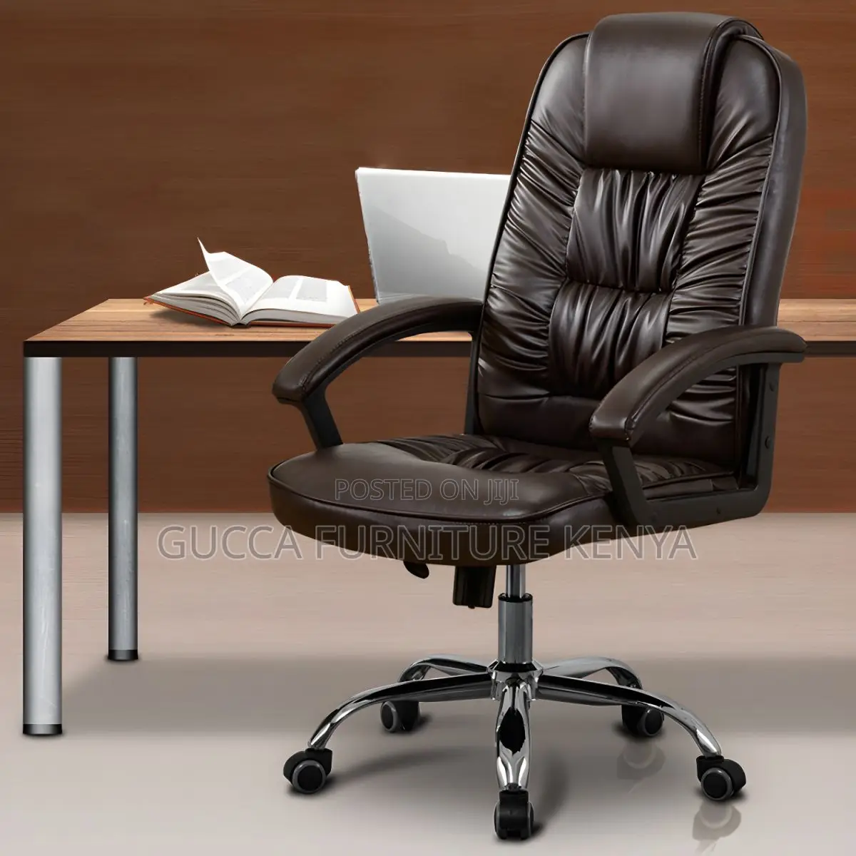 Executive Leather Front Desk Office Chair