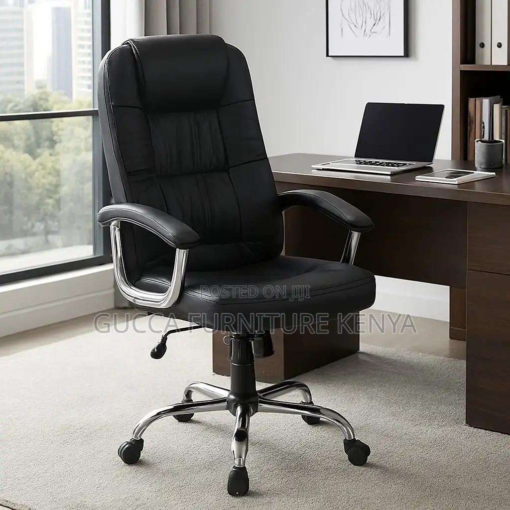 Executive Leather Front Desk Office Chair