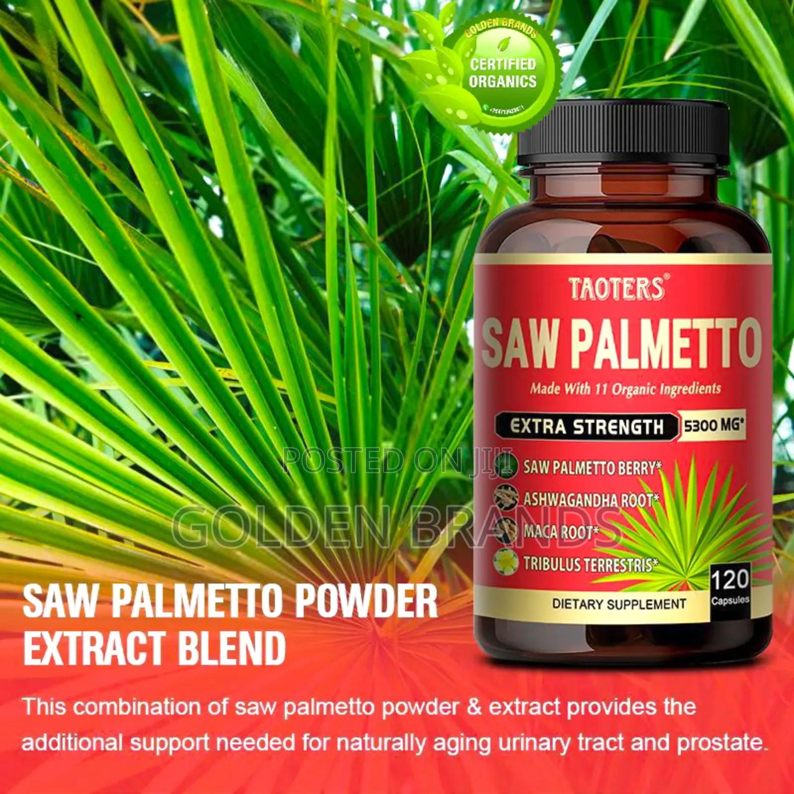Saw Palmetto Extra Strength--Prostate Hair Growth Support 120 PCS