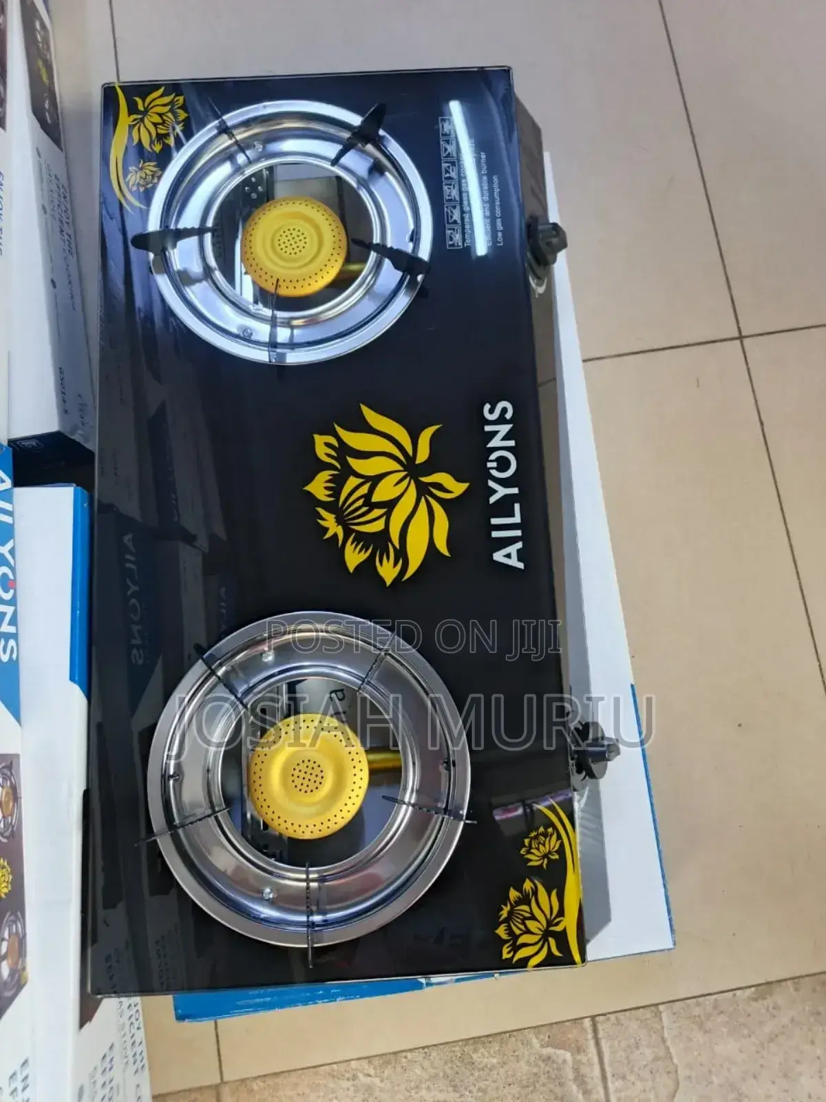 Stylish Ailyons 2-Burner Countertop Gas Cooker