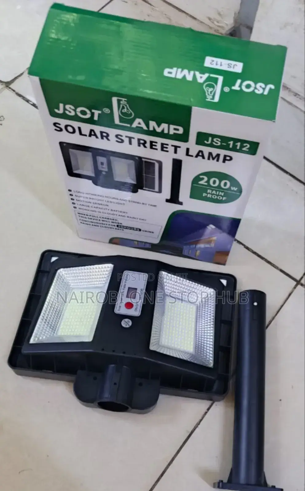 Jsot 200w Solar Street Light With Motion Sensor