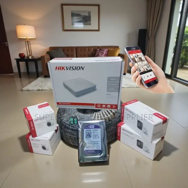 Remote Viewing 4 Hikvision 1080p 2mp CCTV Kit With DVR Cloud Storage
