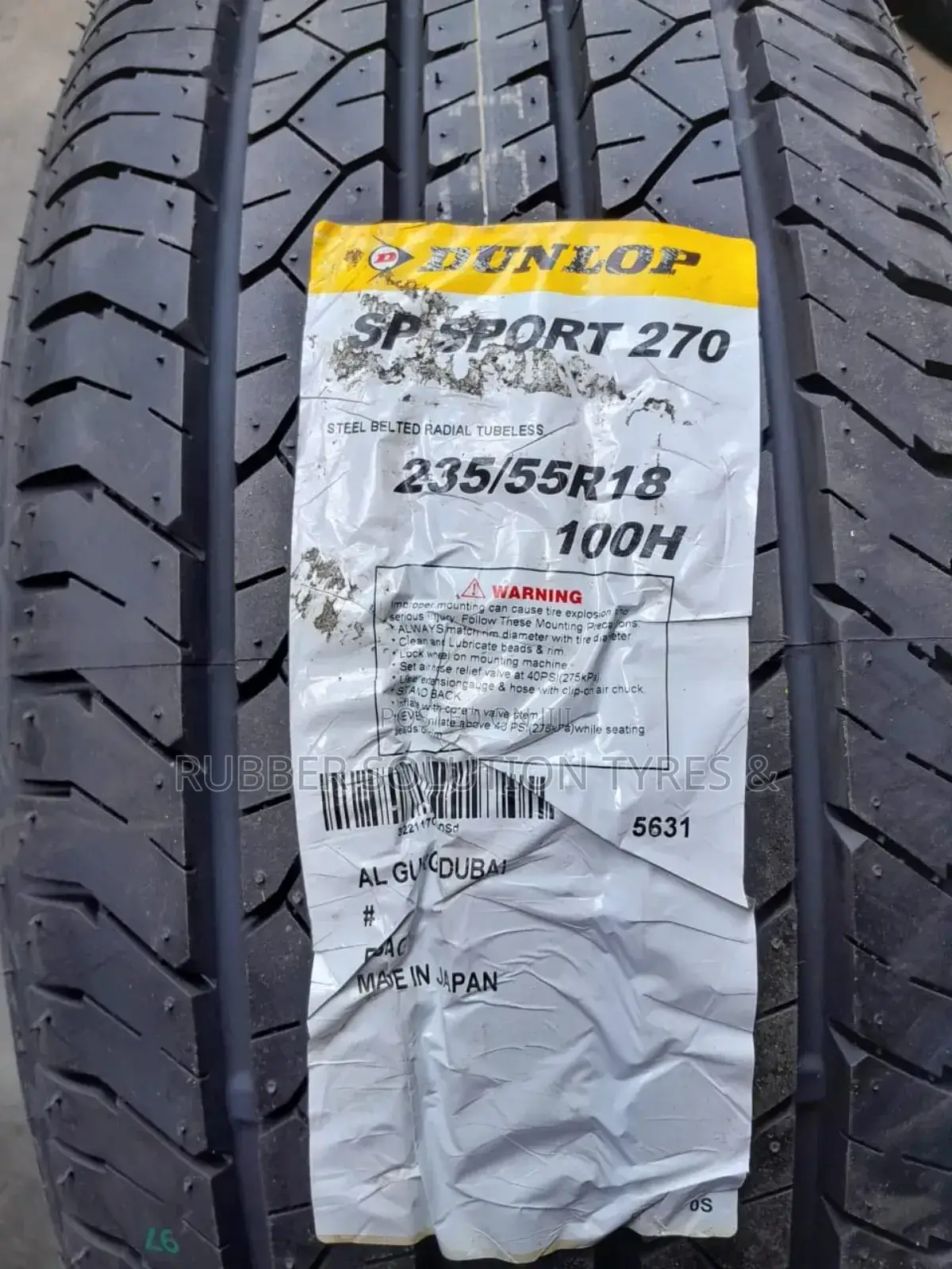 235/55r18 Dunlop Tyres 100h Sp Sport270 Japan