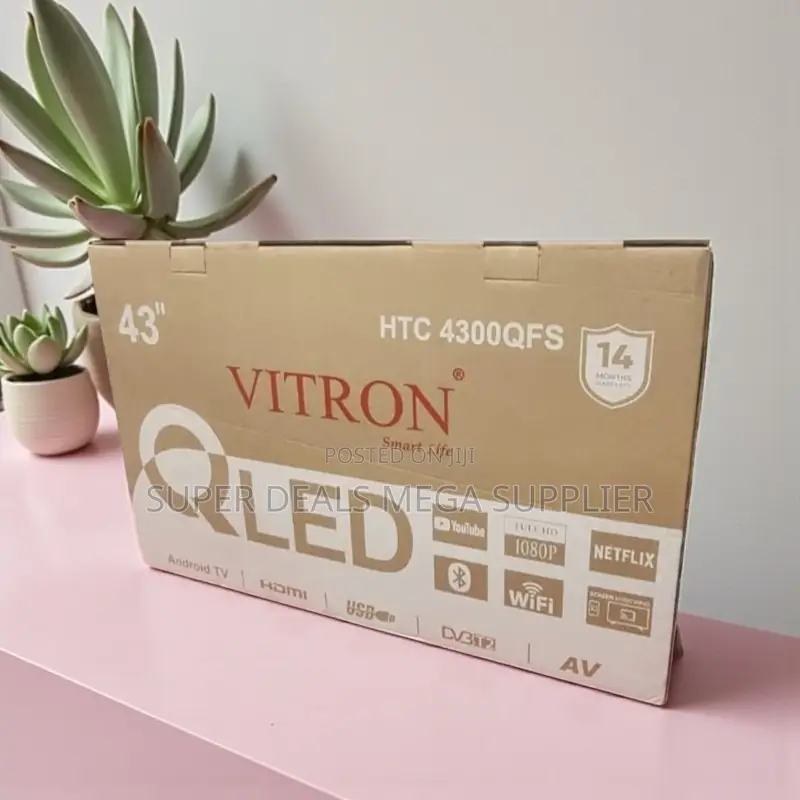 Vitron 43 Inch Qled Smart Tv With Inbuilt Decoder and Netflix