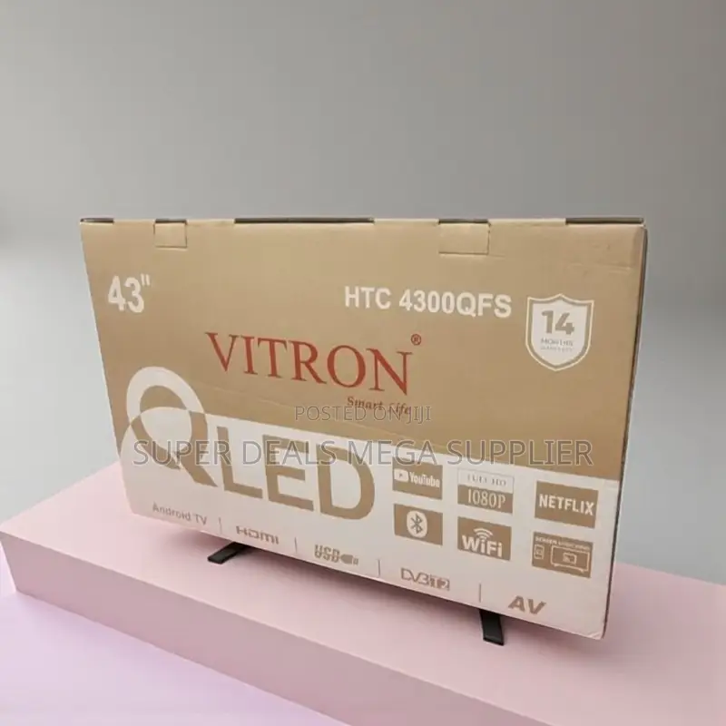 Vitron 43 Inch Qled Smart Tv With Inbuilt Decoder and Netflix