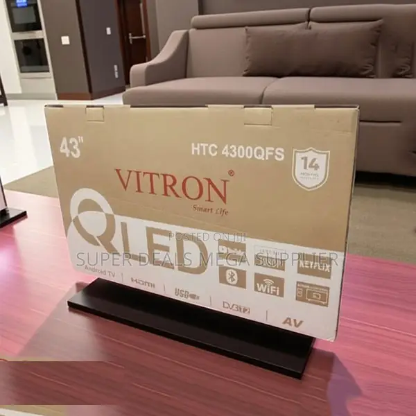 Vitron 43 Inch Qled Smart Android Tv With Inbuilt Digital Tuner