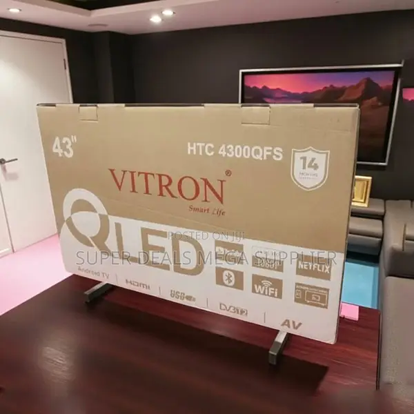Vitron 43 Inch Qled Smart Android Tv With Inbuilt Digital Tuner