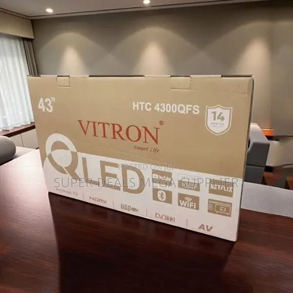 Vitron 43 Inch Qled Smart Android Led Tv With Strong Wifi Signal