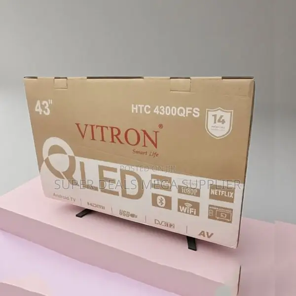Vitron 43 Inch Qled Smart Android Frameless Tv With Clear Sound