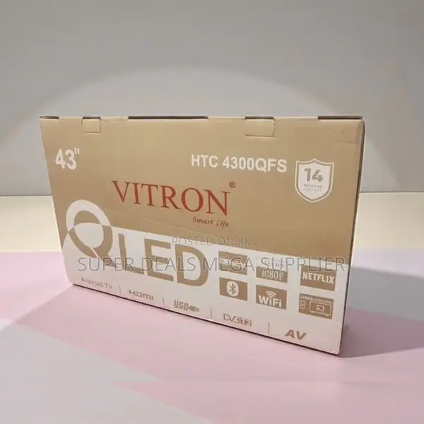 Vitron 43 Inch Qled Smart Android Frameless Tv With Clear Sound