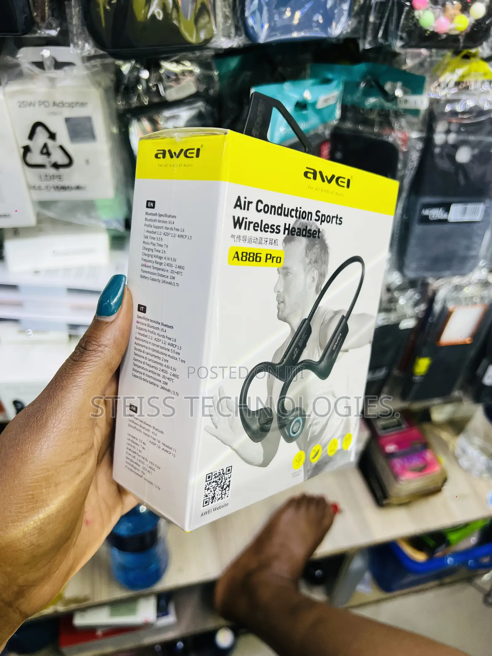 Awei Bone Induction Wireless Headphones
