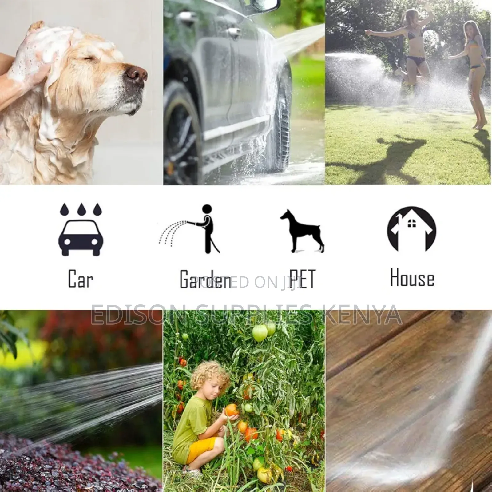 Water Spray Gun Hose Pipe Sprayer Hose Connector Garden Car Wash