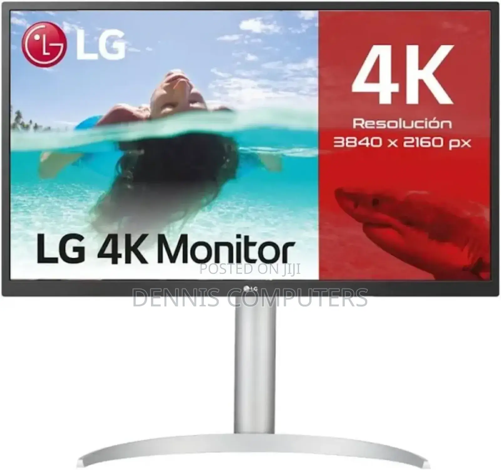 Lg 27" Uhd Monitor, Tilt/Pivot/Height Adjustable Stand