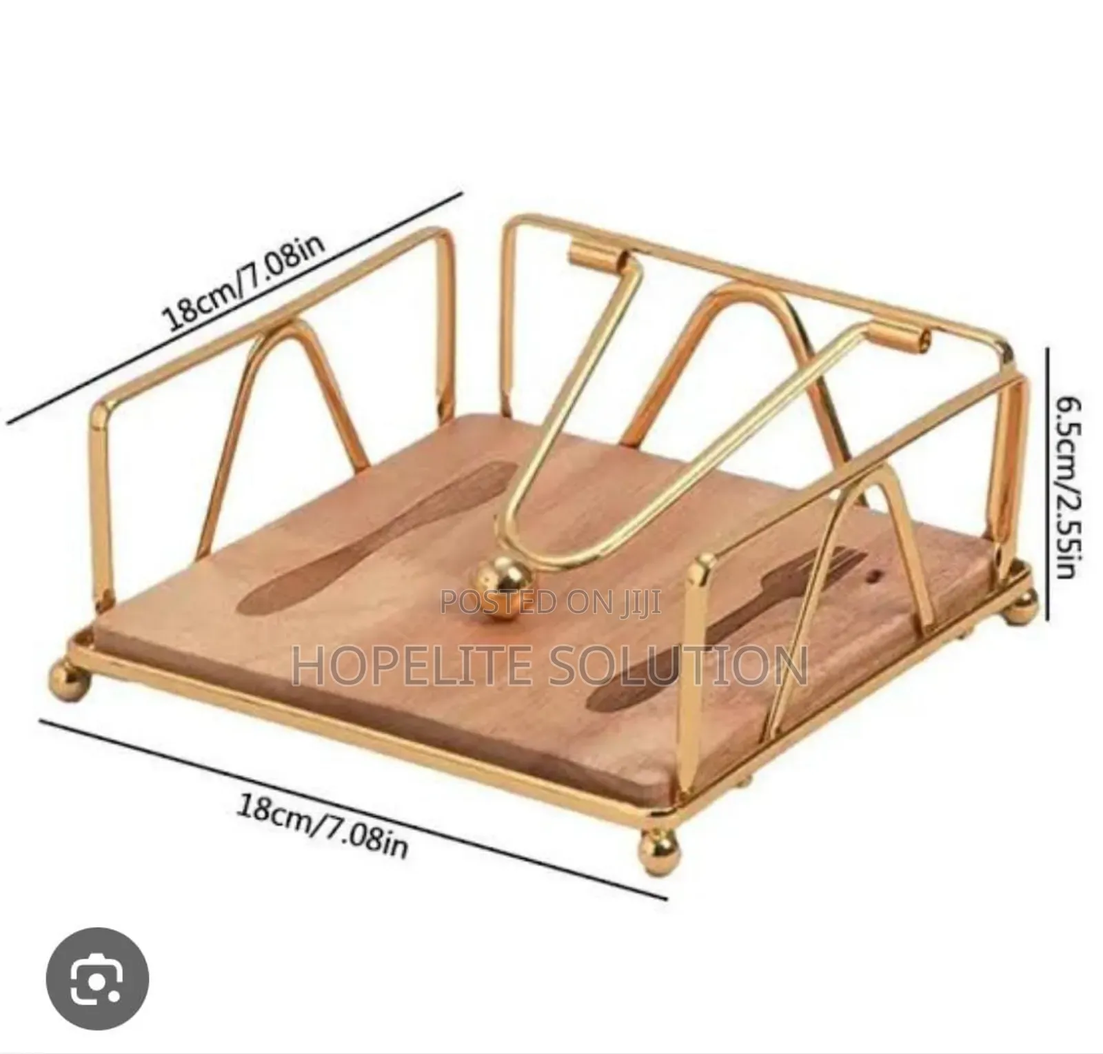 Bamboo Base Metallic Serviettes Holder Now Available