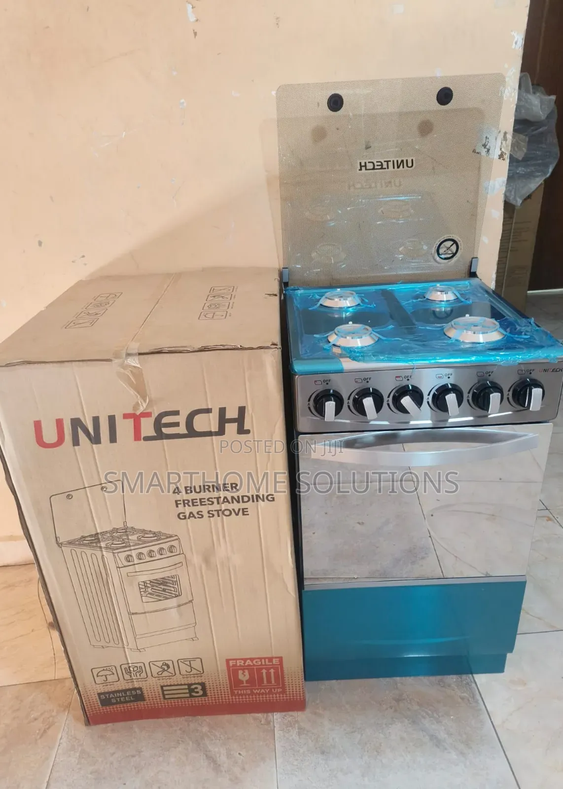 Auto Ignation Unitech 50*55cm 4 Gas Burner Cooker.Gas Oven