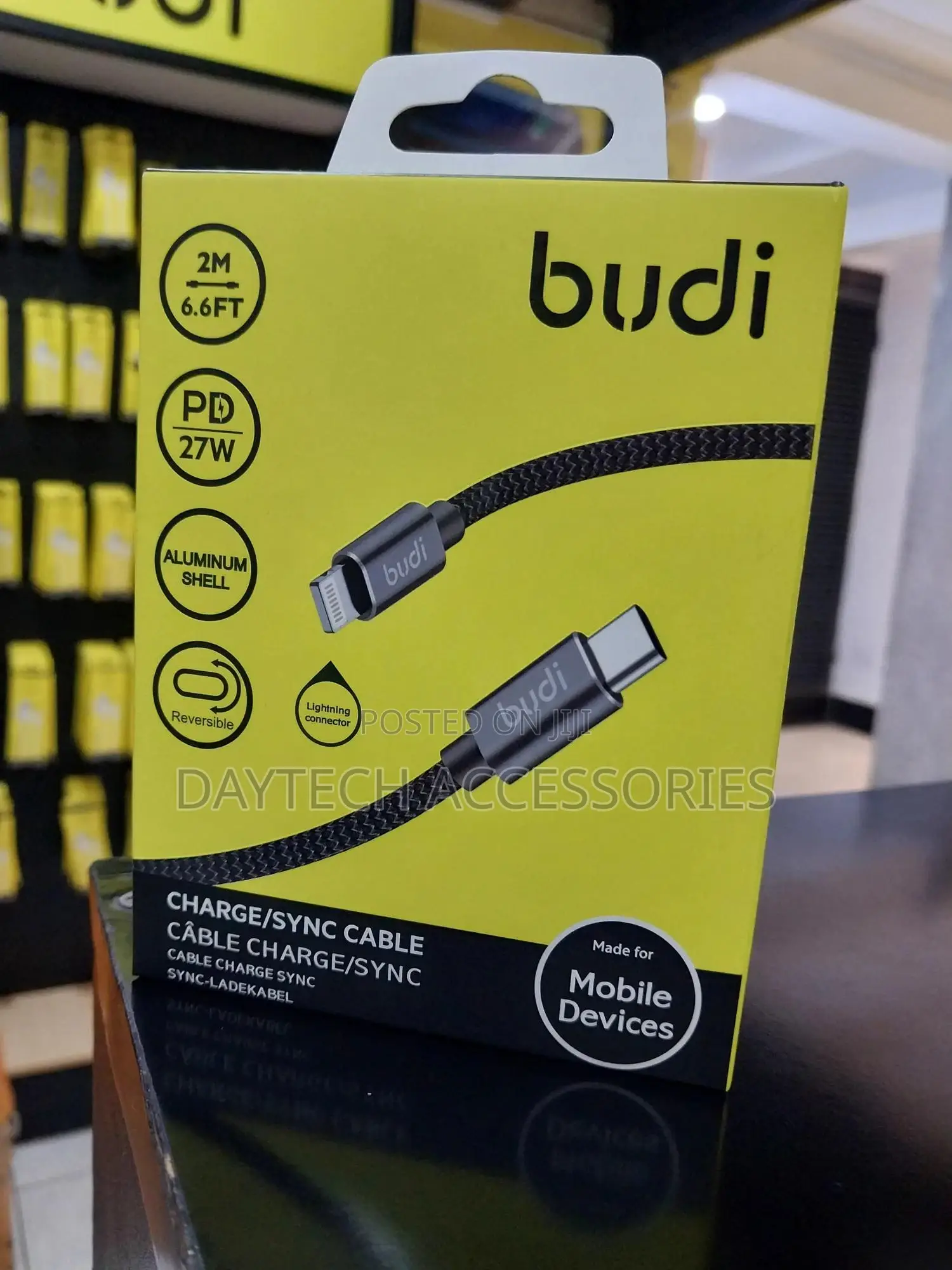 Budi Usb-C to Lightning Cable – Pd 27w Fast Charging Sync