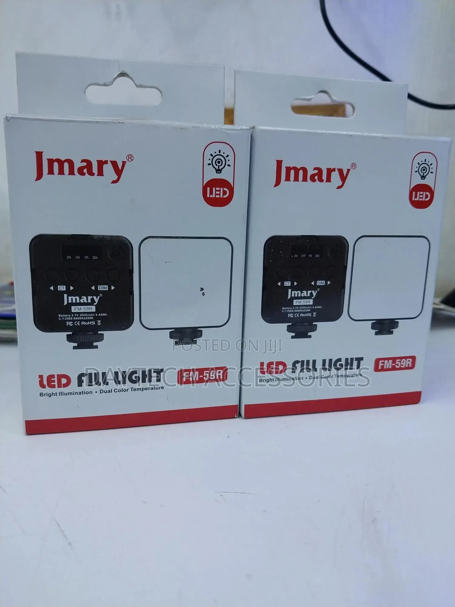 Jmary Fm-59r Dimmable Video Recording Mini Fill Light With 3 Cold Shoe