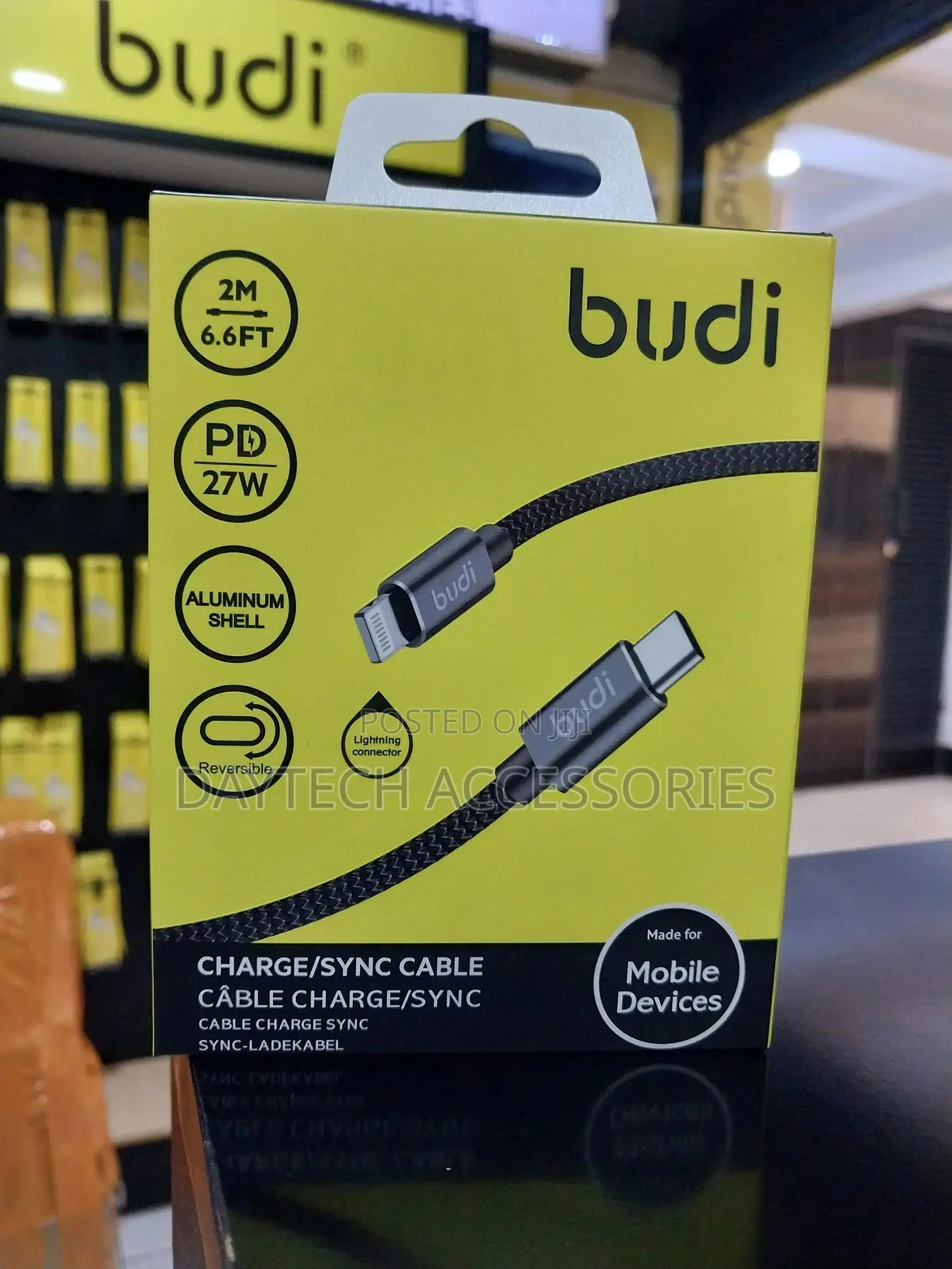 Budi Usb-C to Lightning Cable – Pd 27w Fast Charging Sync