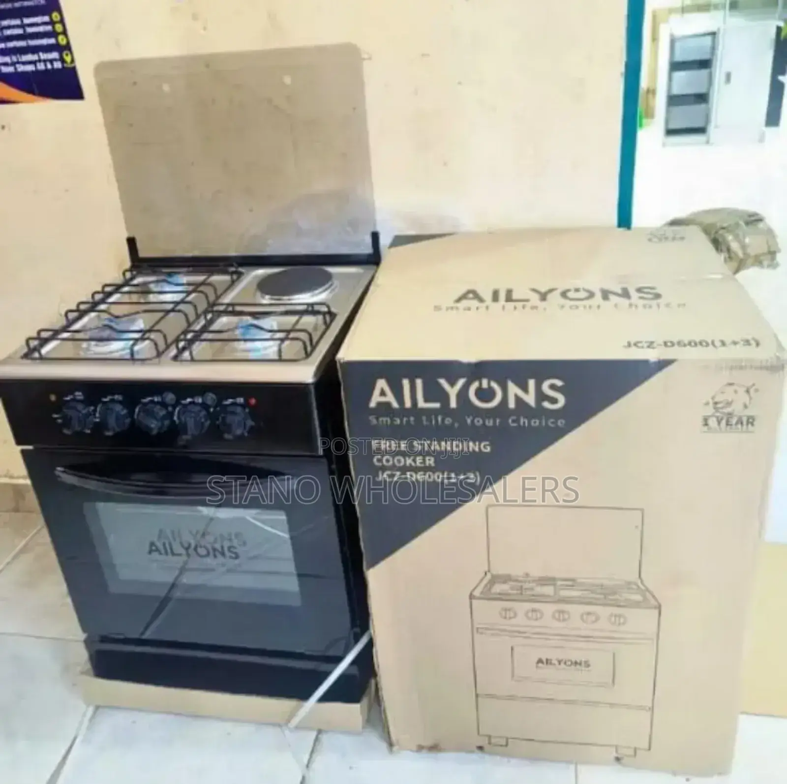 Ideal 50 by 55 Ailyons 3g+1g Standing Cooker