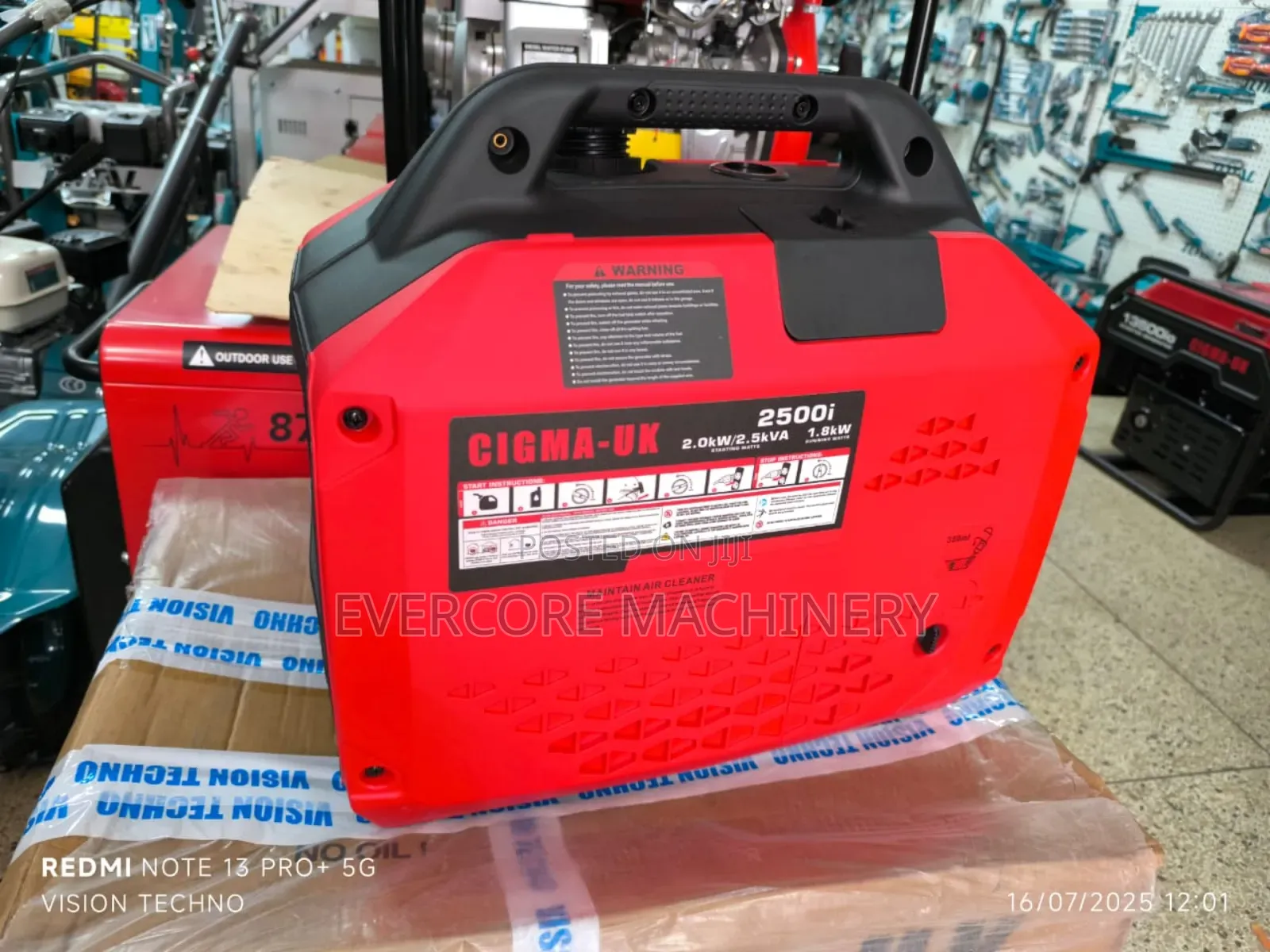 Cigma Uk 2.5kva Super Silent Generator Single Phase.