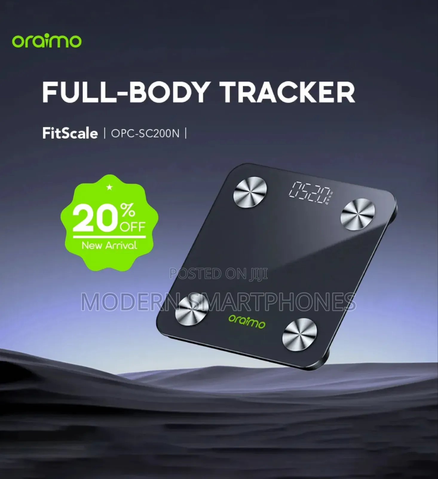 Oraimo Fitscale Smart Led Body Fat Scale