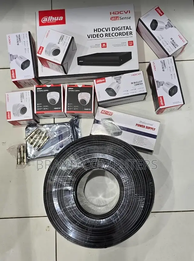 8 Channel Dahua CCTV Camera Complete Kit Wikth 8 Cameras Full Hd